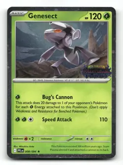 Genesect (Best Buy Exclusive) 008/094 - Stamped Promo - Pokemon Card NM/M - Image 1