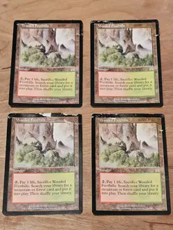 MTG Onslaught Wooded Foothills x4 Fetch Lands Magic the Gathering Rare #1 - Image 1
