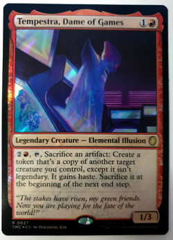 Tempestra, Dame of Games - SURGE FOIL Rare - MTG TMNT TMC - 0027 NM - Image 1