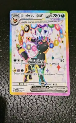 Pokemon Umbreon EX Prisma Evo 176 EN Tera Promo-Holo 2025 Full Art NM-Beauty🔥 - Image 1