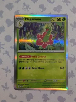 1c Auctions! Meganium 010/132 Mega Evolution Pokemon Holo Rare NM - Image 1