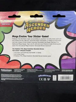 Pokemon Mega Evolution ASCENDED HEROES Tech Sticker Collection Charmander 3-pack - Image 2