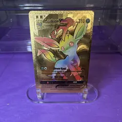 Pokemon Leafeon VMAX Gold Foil Card - Image 1