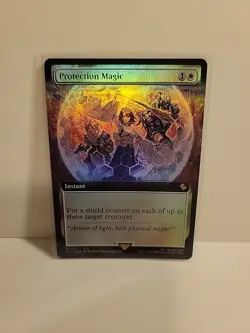 MTG FOIL Protection Magic (Extended Art ) # 107 Final Fantasy NM Yuna Commander - Image 1