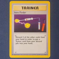 Item Finder 74/102 - Base Set 4th Print - RARE Vintage Pokemon Card WOTC M / NM - Image 1