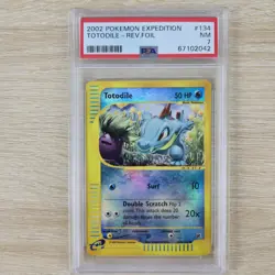 PSA 7 Totodile 134/165 Expedition Reverse Holo 2002 Nintendo Pokemon Card - Image 1