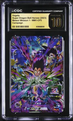 CGC 10 Vegeta MM1-CP2 Meteor Mission 1 Super Dragon Ball Heroes Card TCG 059 - Image 1