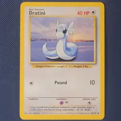 Dratini 26/102 - Base Set 4th Print - Uncommon Vintage Pokemon Card WOTC NM - Image 1