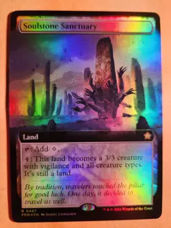 Mint Authentic Soulstone Sanctuary Extended Art Foil Foundations #0487 Rare MTG - Image 1