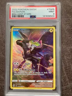 Pokemon TCG Zekrom TG05/TG30 Brilliant Stars - PSA 9 - Image 1