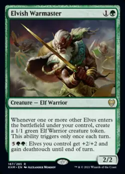 MTG Elvish Warmaster FOIL - KHM Kaldheim NM - Image 1