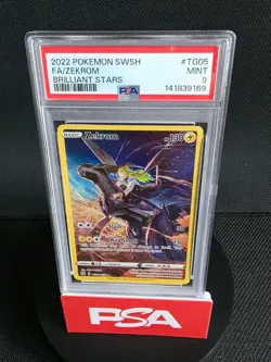 Pokemon Zekrom TCG Illustration Rare Card Brilliant Stars TG05/TG30 PSA 9 - Image 1