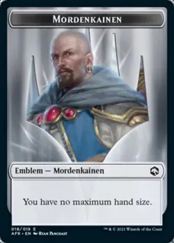 MTG Dog Illusion // Mordenkainen Emblem Double-Sided Token [Dungeons & D - Image 2