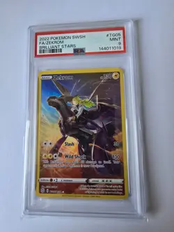 Pokemon Zekrom TCG Illustration Rare Card Brilliant Stars TG05/TG30 PSA 9 - Image 1