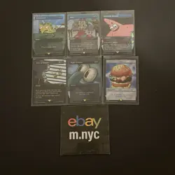 Magic The Gathering MTG Secret Lair Sponge Bob Internet Sensation Foil Set of 6 - Image 1