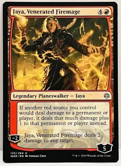Jaya, Venerated Firemage - #135-MTG-War of the Spark-Regular-LP - Image 1