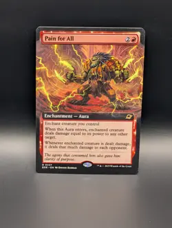 MTG - Pain for All - EXTENDED ART - Enchantment (Aura) - EOE #337 - Rare - Image 1