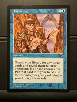 INTUITION - Tempest - EX/NM - Reserve list - MTG Magic the Gathering - Image 1