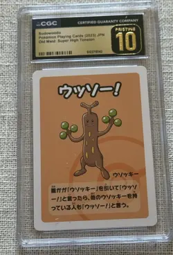 Pokemon Sudowoodo Old Maid 2023 JPN Super High Tension CGC Pristine 10 Non-Sport - Image 1