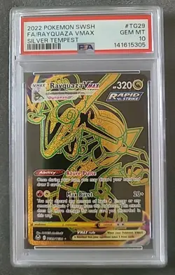 PSA 10 RAYQUAZA VMAX TG29/TG30 FULL ART SILVER TEMPEST POKEMON - Image 1