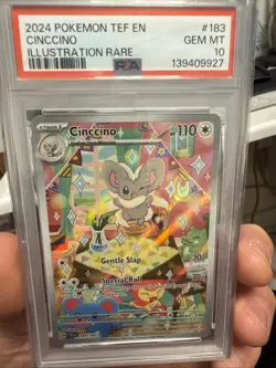 Pokemon TCG Cinccino 183/162 Temporal Forces Illustration Rare PSA 10 GEM MINT - Image 1