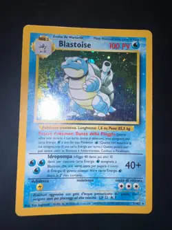 Carta Pokemon Blastoise 2/102 Holo Set Base ITA Good+ - Image 1