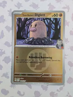 Team Rocket's Diglett (Energy Symbol) Reverse Holo ASC 100/217 NM Pokemon TCG - Image 1