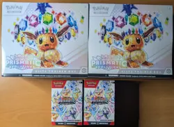 2 Pokemon Prismatic Evolutions Elite Trainer Box ETB 2 Booster Bundles Check Pic - Image 1