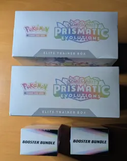 2 Pokemon Prismatic Evolutions Elite Trainer Box ETB 2 Booster Bundles Check Pic - Image 2