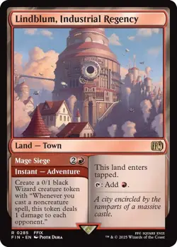 REGULAR - MTG Lindblum, Industrial Regency NM Town Final Fantasy FIN Magic card - Image 1