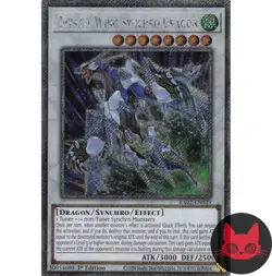 Yugioh Crystal Wing Synchro Dragon RA02-EN029 Platinum Secret Rare 1st Ed NM - Image 1