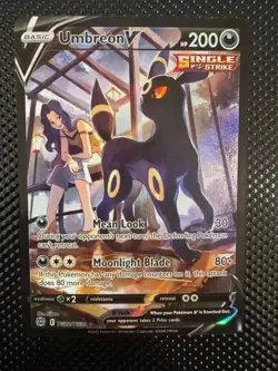 Umbreon V TG22/TG30 Ultra Rare Full Art Holo Single Strike Pokemon TCG Card NM - Image 2