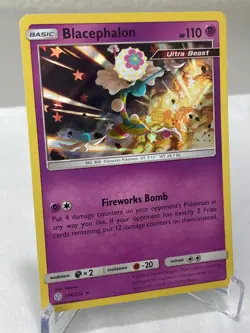 Blacephalon 104/236 SM Cosmic Eclipse Holo Rare Pokemon Card - Heavily Played - Image 2