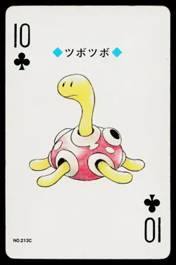 Shuckle 10 of Clubs Pokemon Gold Deck Playing Card Heavily Played - Image 1