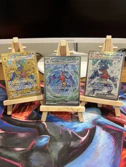 Pokemon Garchomp ex 219/182+ 245/182 + 260/182 SV04: Paradox Rift Holo NM - Image 1