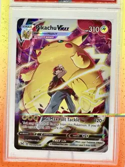 2022 POKEMON SWORD & SHIELD LOST ORIGIN #TG17 FA/PIKACHU VMAX LOST ORIGIN PSA 10 - Image 3