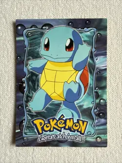 1999 Topps Pokemon Squirtle #E7 of 12 Stage 1 Movie Edition Blue Topps Logo - Image 1