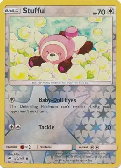 Pokemon TCG Burning Shadows - Stufful 110/147 (Reverse Holo) - Image 1