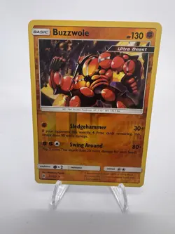 2018 Pokemon Sun & Moon - Forbidden Light Reverse Foil Buzzwole #77 *NM* - Image 1