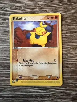 Makuhita 58/109 EX Ruby & Sapphire Reverse Holo Common Pokemon Light Play - Image 1