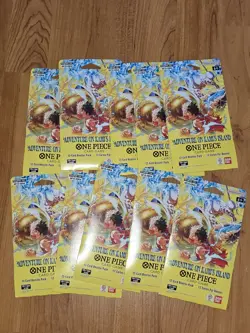 LOT OF 10 One Piece OP-15 - Adventure on Kami's Island Sleeved Booster Packs - Image 1
