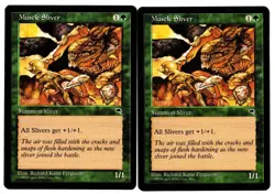 Muscle Sliver - 1997 Tempest MTG Green Common Creature NP X 2 (G) - Image 1
