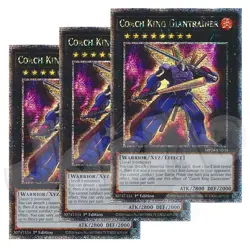 Yugioh - Coach King Giantrainer x 3 - 1st Edition QCR NM - Free Holo Card - Image 1