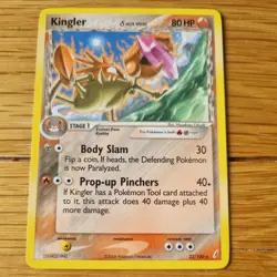 KINGLER 22/100 POKEMON CARD (CRYSTAL GUARDIANS SET) - Image 2