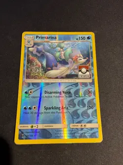 Primarina - 41/149 - Reverse Holo stamped Pokemon League - ENG english card - Image 1