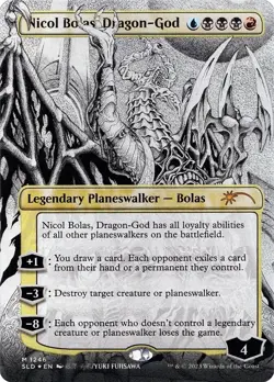 MTG Nicol Bolas, Dragon-God BORDERLESS FOIL Secret Lair Drop Series 1246 NM - Image 1