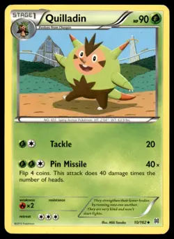 Quilladin 10/162 Uncommon BREAKthrough Pokemon Moderately Played - Image 1