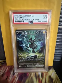 Pokemon TCG 2025 Zekrom ex Special Illustration Rare Holo 166/086 PSA 9 - Image 1