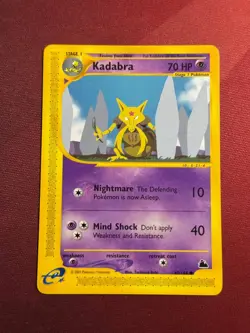KADABRA 69/144 Skyridge non-holo E-Series / E-Reader Pokemon TCG card NM+ CLEAN! - Image 1