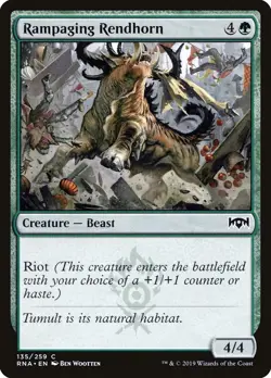 Rampaging Rendhorn #135 (NM) Ravnica Allegiance RNA Magic MTG - Image 1